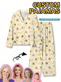 Custom Face Long Pajama Set – Women's (SY034)