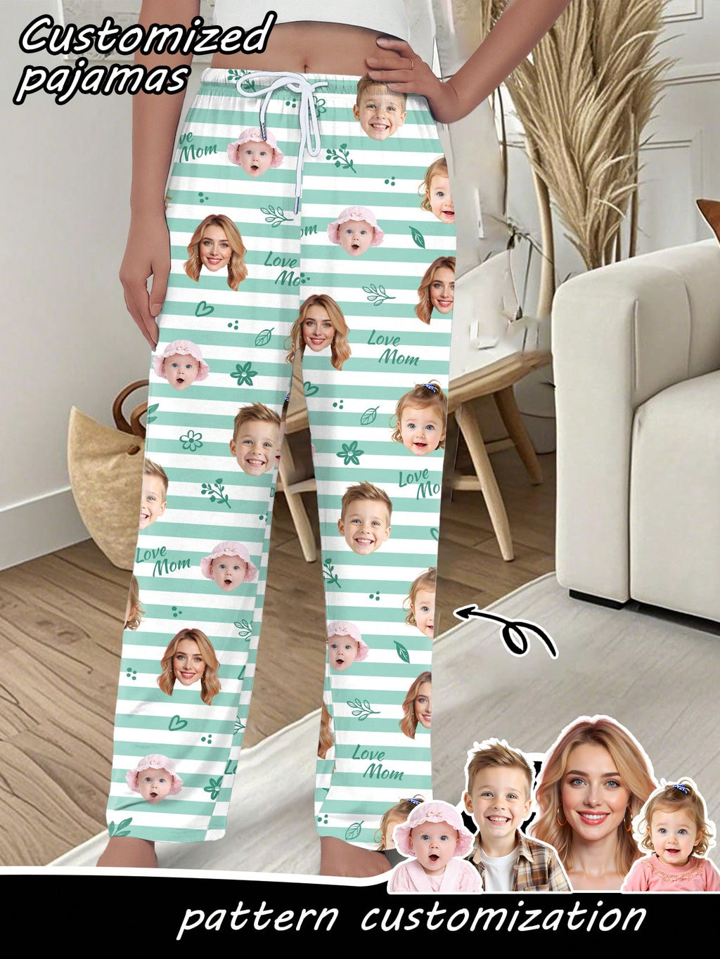 Custom Face Pajama Pants – Women's (SY030)