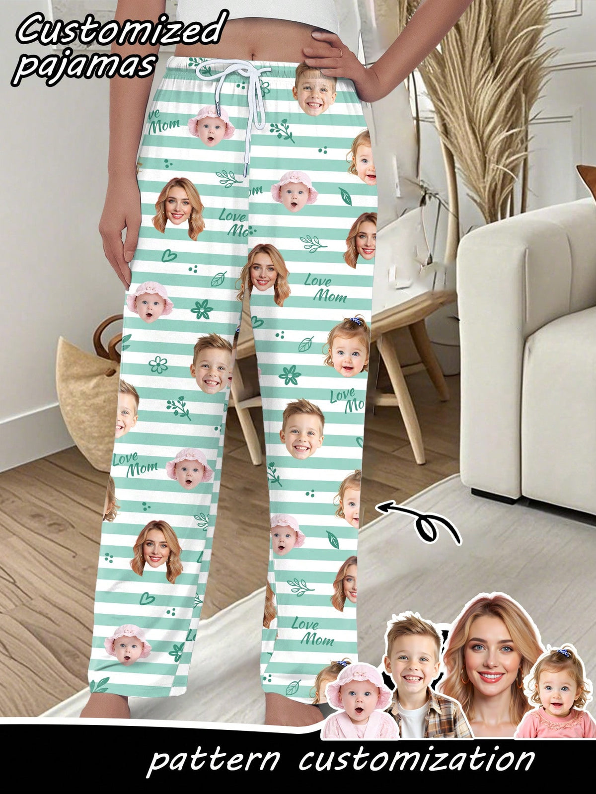 Custom Face Pajama Pants – Women's (SY030)