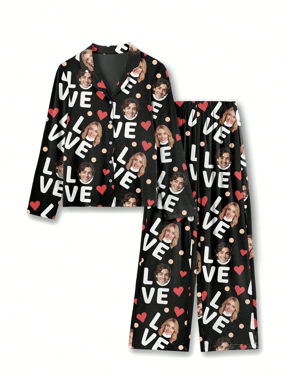 Example of a personalized face pajama set