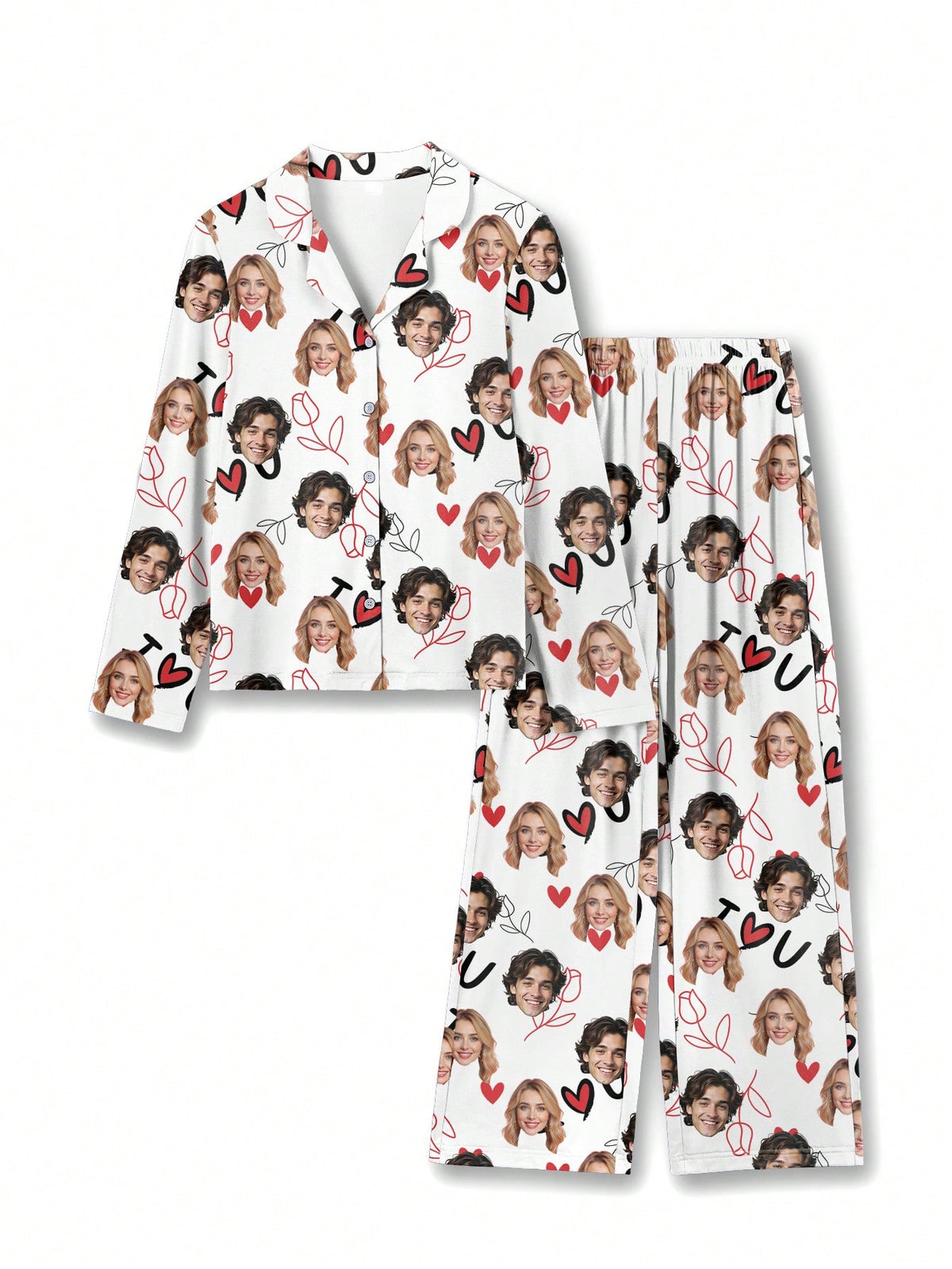 Custom Face Short Pajama Set – Women's (SY009)