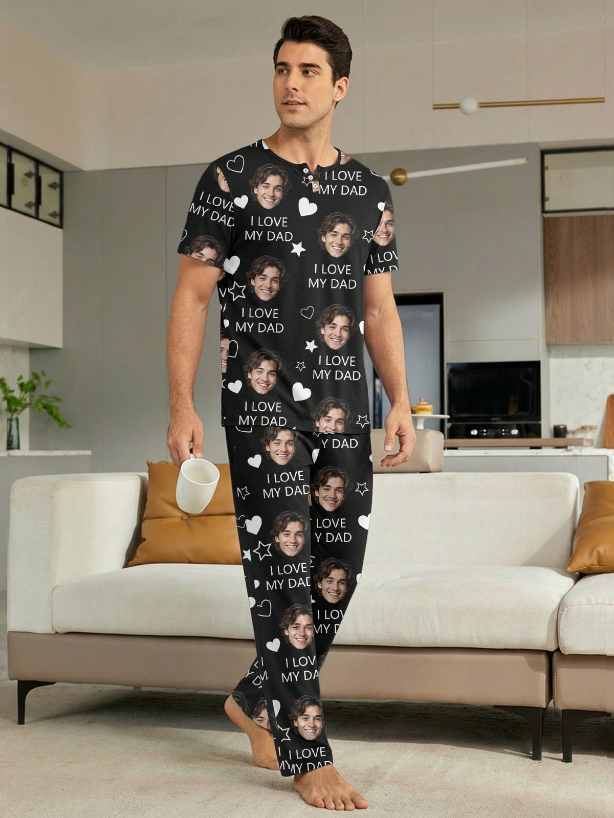 Custom Face Short Pajama Set – Men's (PM39)