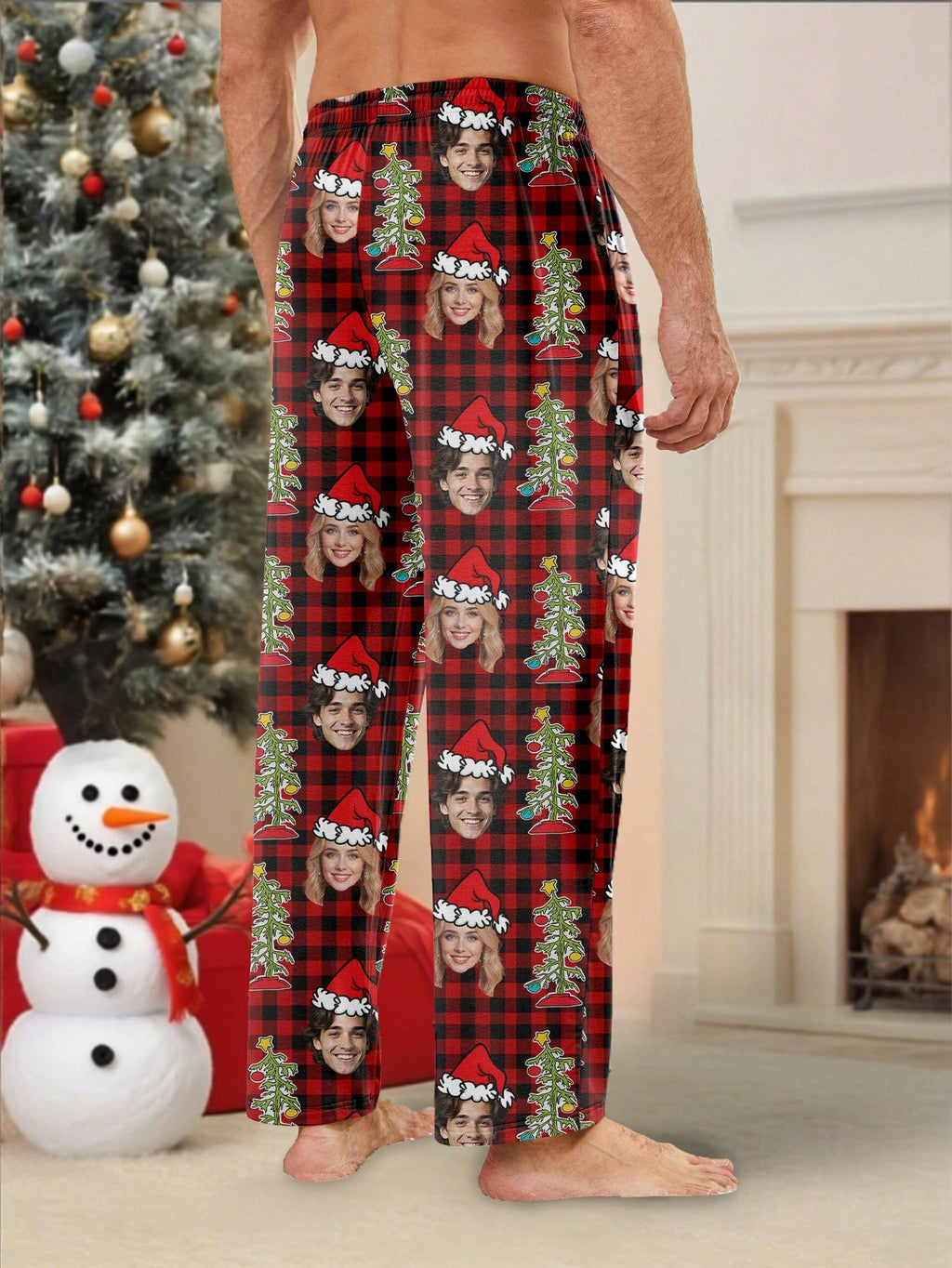 Custom Face Flannel Pajama Set – Men's (PM82)
