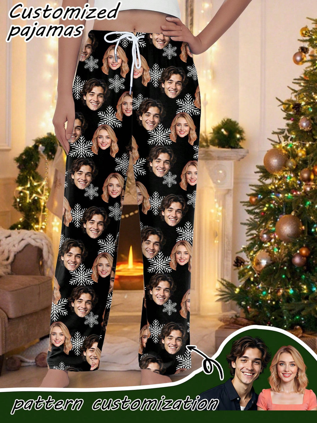 Custom Face Pajama Pants – Women's (SY030)